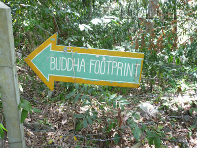 A photo of Buddhas Footprint